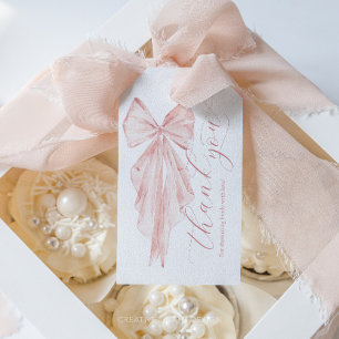 Étiquettes-cadeau Cadeau Minimaliste Baby Shower Arc-en-Ciel Rose