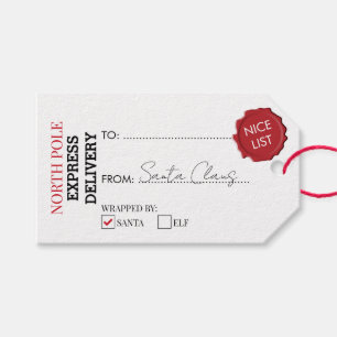 Étiquettes-cadeau Cadeau officiel du Père Noël présent du pôle Nord