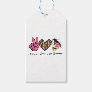 Étiquettes-cadeau Cadeau Pour Halloween L'Amour De La Paix Halloween