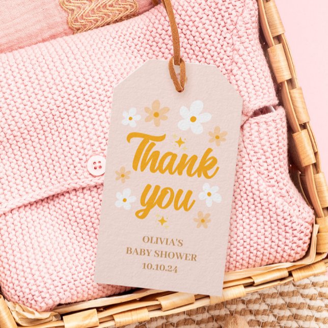 Étiquettes-cadeau Cadeau pour une baby shower de printemps : Bébé en (Créateur téléchargé)