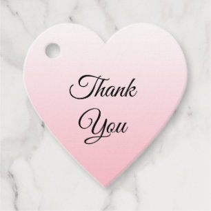 Étiquettes Cadeau Cadeau rose défraîchi en Merci personnalisé