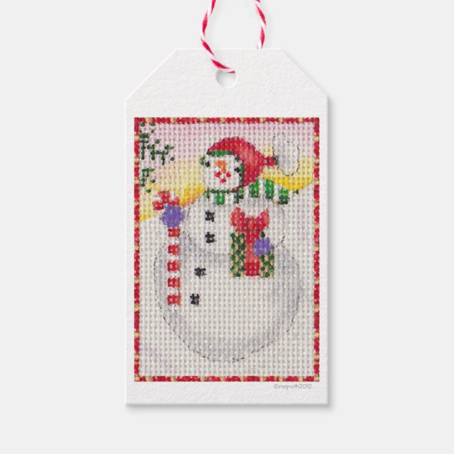 Étiquettes-cadeau cadeau Snowman (Devant)