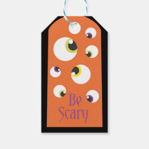 Étiquettes-cadeau Cadeau tendance Halloween Éffrayants yeux "Be Scar
