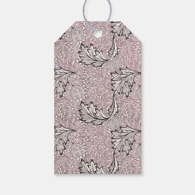 ÉTIQUETTES-CADEAU CADEAU : WILLIAM MORRIS : CONCEPTION D'APPLE (Devant)