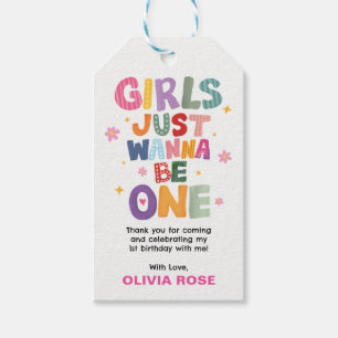 Étiquettes-cadeau Cadeaux de 1er anniversaire pour filles qui veulen