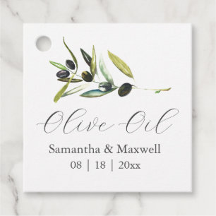 Étiquettes Cadeau Cadeaux de mariage à l'huile d'olive