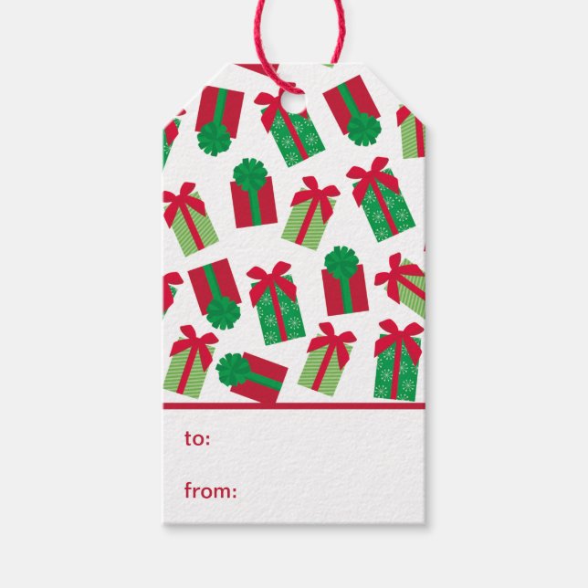 Étiquettes-cadeau Cadeaux de Noël de à (Devant)
