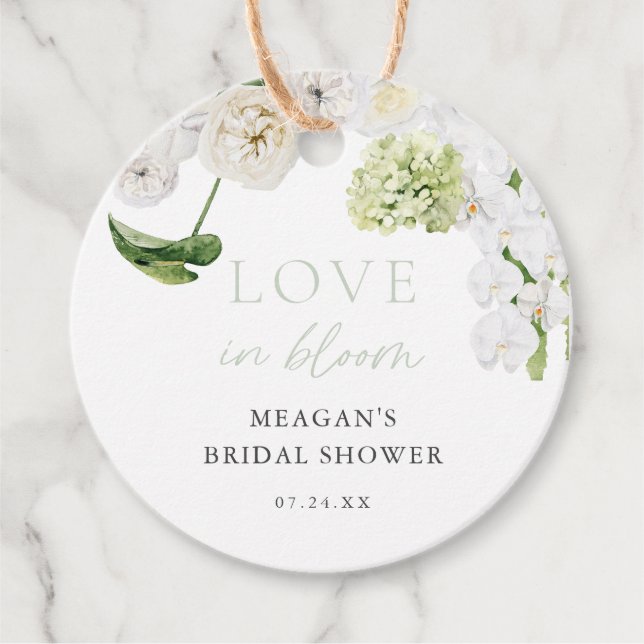 Étiquettes Cadeau Cadeaux de Remerciement pour Mariage Fleurir d'Amo (Devant)