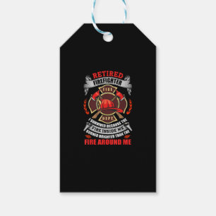 Étiquettes-cadeau Cadeaux De Retraite Des Pompiers Pour Les Hommes D