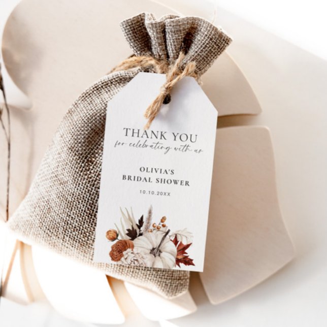 Étiquettes-cadeau Cadre de citrouille neutre pour tomber amoureux Bi (Créateur téléchargé)