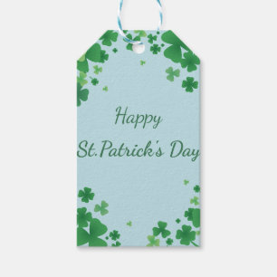Étiquettes-cadeau Cadre de trèfle minimaliste pour la Saint-Patrick