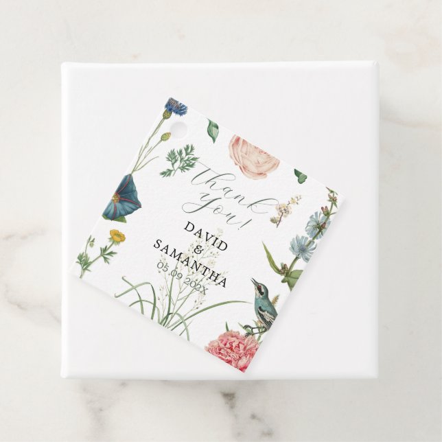 Étiquettes Cadeau Cadre Fleur sauvage Secret Garden (En situation)