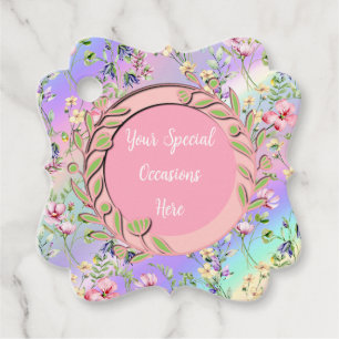 Étiquettes Cadeau Cadre Floral Élégant : pour Chaque Occasion Préfér