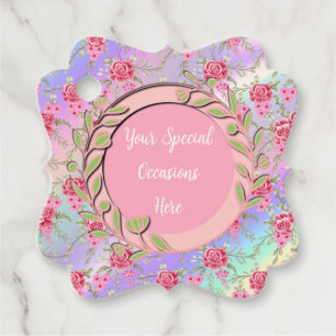 Étiquettes Cadeau Cadre floral élégant : pour toutes les occasions p