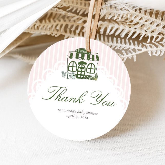 Étiquettes Cadeau Cafe Bebe Coffee Baby Shower  (Baby is Brewing Coffee Cafe Bebe Baby Shower Favor Tags)
