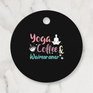 Étiquettes Cadeau Café De Yoga Et Weimaraners