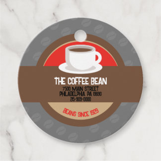 Étiquettes Cadeau Café moderne Café Bean Café Affaires Cadeau Favori