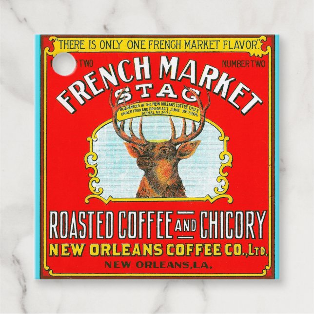 Étiquettes Cadeau Café rôti et chicorée (Devant)