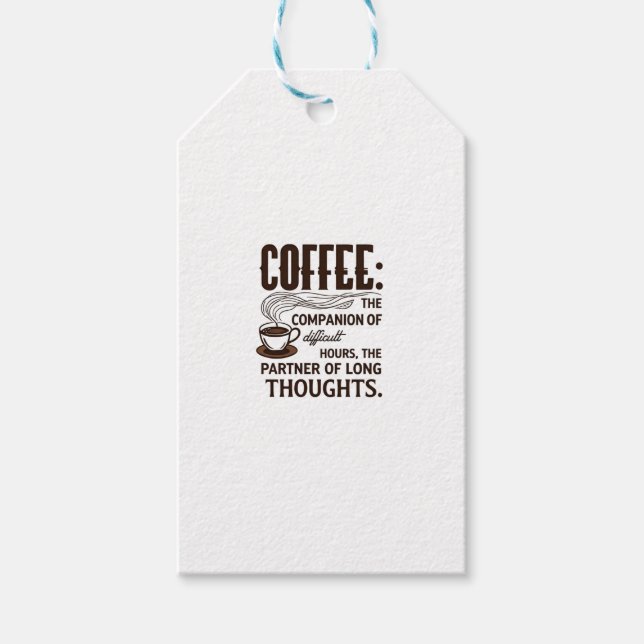 Étiquettes-cadeau "Café : un compagnon" (Devant)