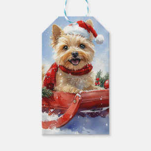 Étiquettes-cadeau Cairn Terrier Chien dans la corniche Laisser il ne