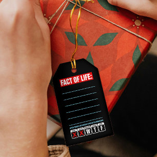 Étiquettes-cadeau Calendrier Fact of Life dit WTF Humour