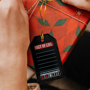 Étiquettes-cadeau Calendrier Fact of Life dit WTF Humour
