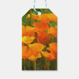 Étiquettes-cadeau California poppy impastèque