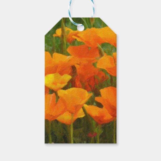 Étiquettes-cadeau California poppy impastèque (Devant)