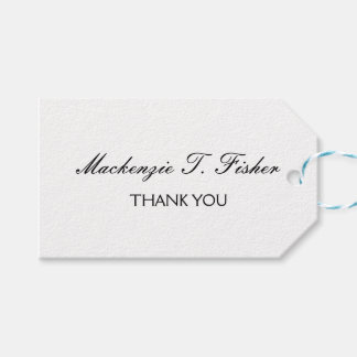 Étiquettes-cadeau Calligraphie classique Élégante Plaque blanche sim