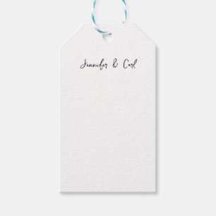 Étiquettes-cadeau Calligraphie classique professionnelle minimaliste