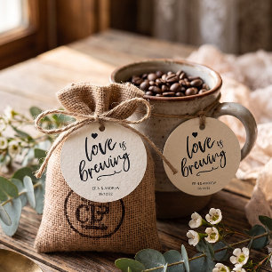 Étiquettes Cadeau Calligraphie L'amour est en train de se faire Mari