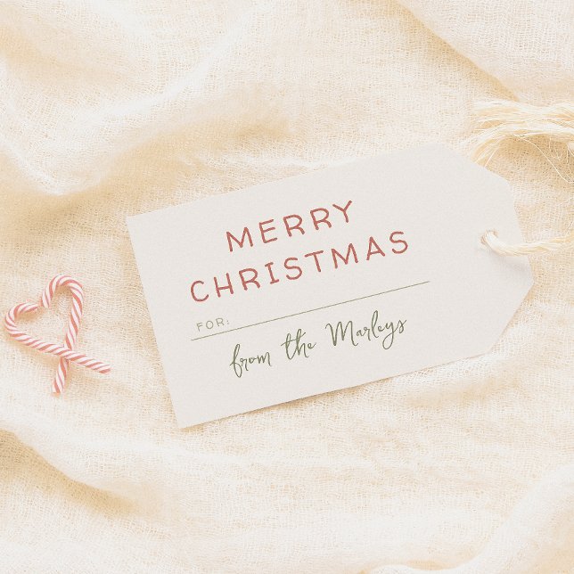 Étiquettes-cadeau Calligraphie minimaliste Joli Noël (Créateur téléchargé)