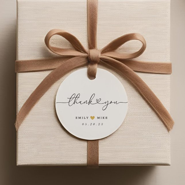 Étiquettes Cadeau Calligraphie Moderne de Mariage de Remerciement de (Créateur téléchargé)