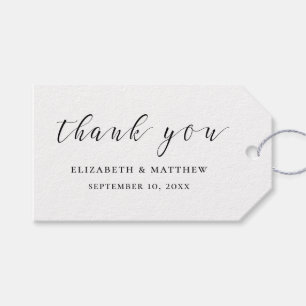 Étiquettes-cadeau Calligraphie noir et blanc. Écriture simple pour m