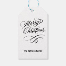 Calligraphie noire fleurie Joyeux cadeau de Noël