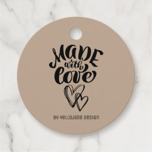 Étiquettes Cadeau Calligraphie personnalisée minimaliste faite avec 