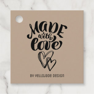 Étiquettes Cadeau Calligraphie personnalisée minimaliste faite avec 
