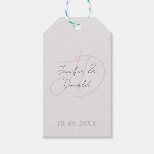 Étiquettes-cadeau Calligraphie tendance monogramme de script classiq