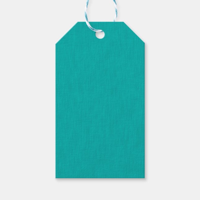 Étiquettes-cadeau Calme & simple  Fond texturé turquoise  (Devant)