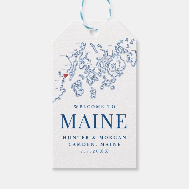 Étiquettes-cadeau Camden Bienvenue à Maine Wedding Favor (Devant)