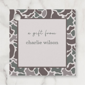 Étiquettes Cadeau Camo Boys Birthday Gift Tag