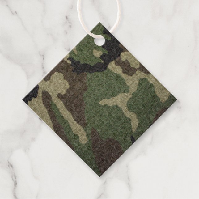 Étiquettes Cadeau Camouflage 1 (Devant)
