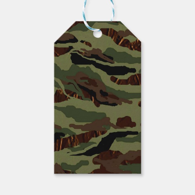 Étiquettes-cadeau Camouflage Motif complet (Devant)