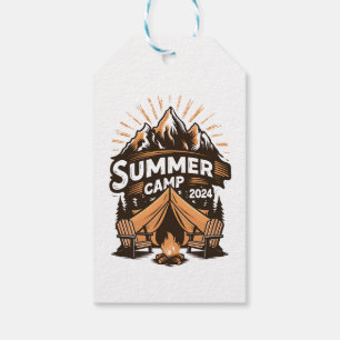 Étiquettes-cadeau Camp d'été 2024 Vacances de camping d'été Correspo
