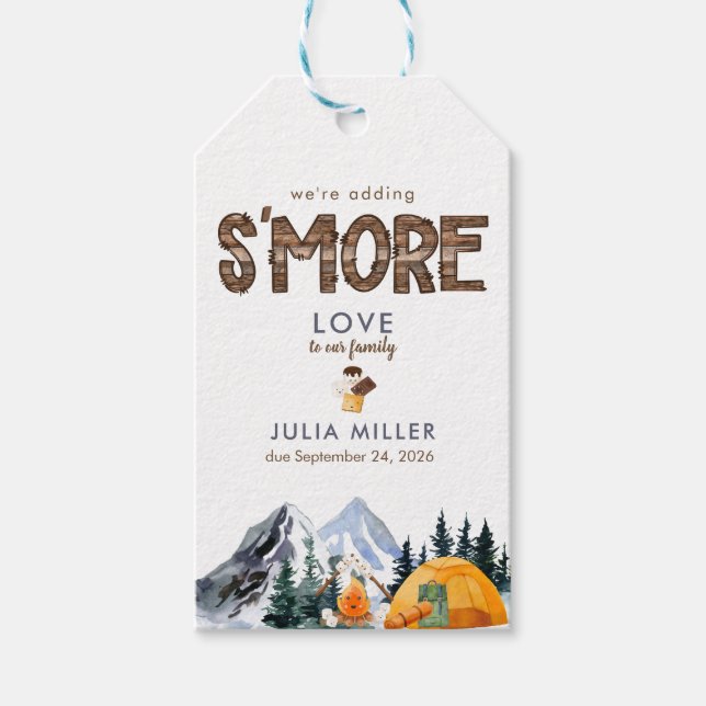 Étiquettes-cadeau Camper | Rustic Baby shower Favoriser (Devant)