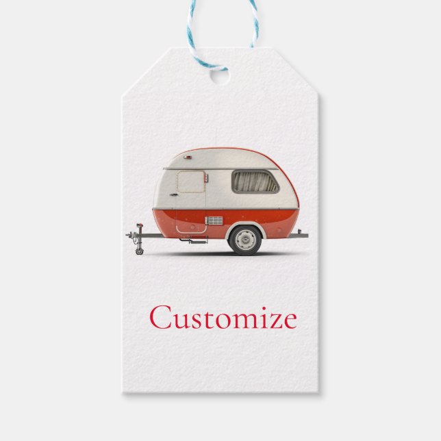 Étiquettes-cadeau Camper Teardrop Classic Retro Thunder_Cove (Devant)