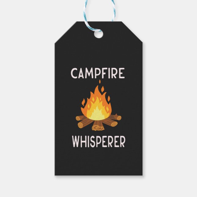 Étiquettes-cadeau Camping - Whisperer de feu de camp (Devant)