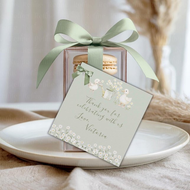 Étiquettes Cadeau Canaards mignons & Faire-part de Naissance Bébé Fl (Créateur téléchargé)