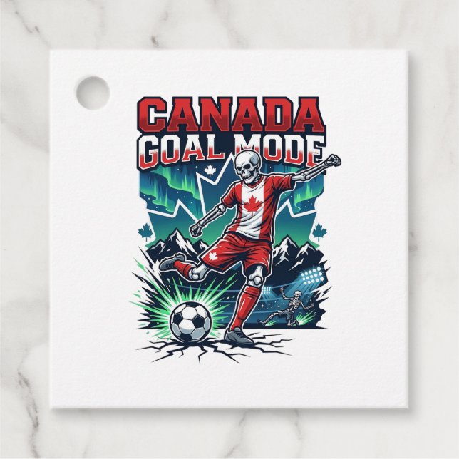 Étiquettes Cadeau Canada Mode de but squelette attaquant nations dyn (Devant)
