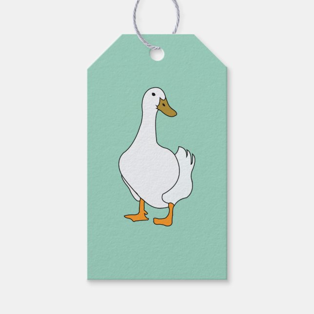 Étiquettes-cadeau Canard à canard blanc (Devant)